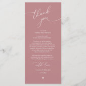 Romantische Hochzeitsumgebung Dankeschön Karte (Vorderseite)