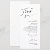 Romantische Hochzeitsumgebung Dankeschön Karte (Vorne/Hinten)