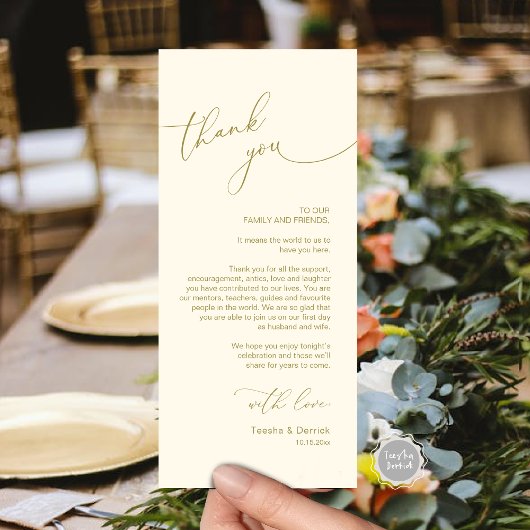 Romantische Hochzeitsumgebung Dankeschön Karte