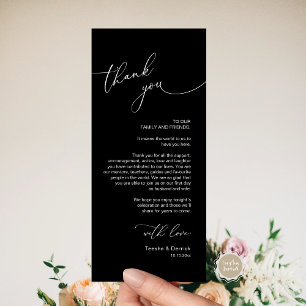 Romantische Hochzeitsumgebung Dankeschön Karte