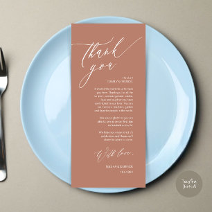 Romantische Hochzeitsumgebung Dankeschön Karte