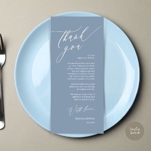 Romantische Hochzeitsumgebung Dankeschön Karte