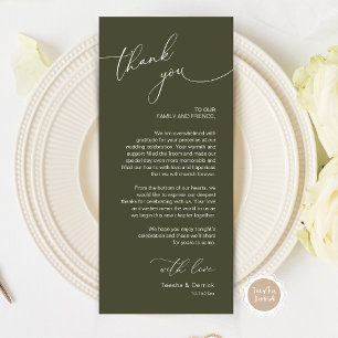 Romantische Hochzeitsumgebung Dankeschön Karte