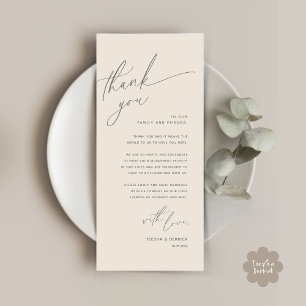 Romantische Hochzeitsumgebung Dankeschön Karte
