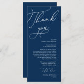 Romantische Hochzeitsumgebung Dankeschön Karte (Vorne/Hinten)