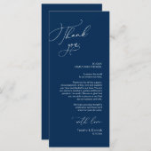 Romantische Hochzeitsumgebung Dankeschön Karte (Vorne/Hinten)