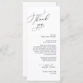 Romantische Hochzeitsumgebung Dankeschön Karte (Vorne/Hinten)