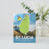 Romantische Honeymoon Caribbean St Lucia Karte (Stehend Vorderseite)