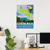 Romantische Honeymoon Costa Rica Karte Poster (Heimbüro)