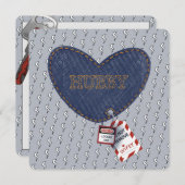 Romantische Hubby Wifey Electrician Locked Heart (Vorne/Hinten)