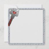 Romantische Hubby Wifey Electrician Locked Heart (Rückseite)