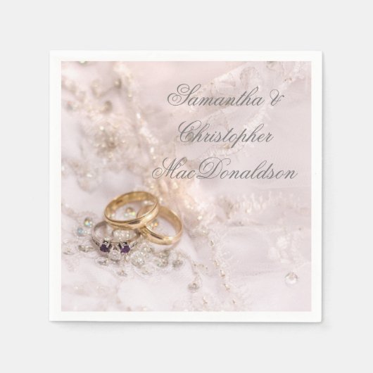 Romantische hübsche Eleganz Serviette (Vorderseite)