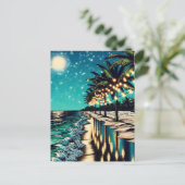 Romantische Hübsche Küstenkunst Postkarte (Stehend Vorderseite)