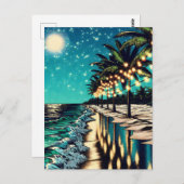 Romantische Hübsche Küstenkunst Postkarte (Vorne/Hinten)