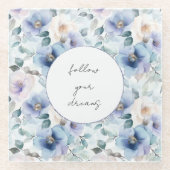 Romantische Hübsche Lavendel-Blume Glasuntersetzer (Vorderseite)