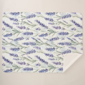 Romantische Hübsche Lavendel-Blume Sherpadecke (Vorderseite (Horizontal))