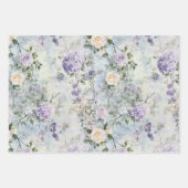 Romantische Hübsche Lavendel Weiße Blume Geschenkpapier Set (Vorderseite 3)