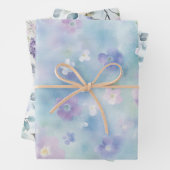 Romantische Hübsche Lavendel Weiße Blume Geschenkpapier Set (Beispiel)