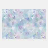 Romantische Hübsche Lavendel Weiße Blume Geschenkpapier Set (Vorderseite)