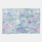 Romantische Hübsche Lavendel Weiße Blume Geschirrtuch (Horizontal)