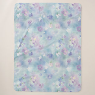 Romantische Hübsche Lavendel Weiße Blume Sherpadecke