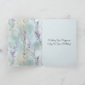 Romantische hübsche Lavendelblumen Geburtstag Karte (Innenseite)