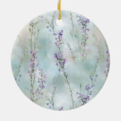 Romantische hübsche Lavendelblumen Keramik Ornament (Hinten)