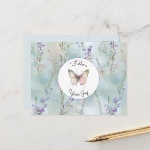 Romantische hübsche Lavendelblumen Postkarte