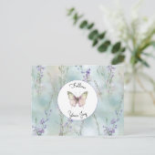 Romantische hübsche Lavendelblumen Postkarte (Stehend Vorderseite)