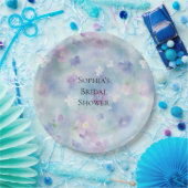 Romantische Hübsche Lila Blume Brautparty Pappteller (Party)