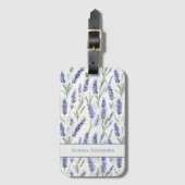 Romantische hübsche lila violette Blumen Gepäckanhänger (Vorderseite Vertikal)