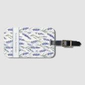 Romantische hübsche lila violette Blumen Gepäckanhänger (Vorderseite (Horizontal))