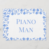 Romantische Hübsche Song-Namen Tafelkarten Einladung (Vorne/Hinten)