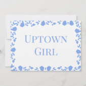 Romantische Hübsche Song-Namen Tafelkarten Einladung (Vorderseite)