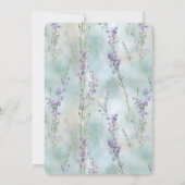 Romantische Hübsche violette Blumen Geburtstag Einladung (Rückseite)