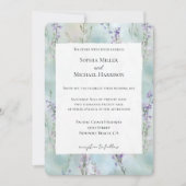 Romantische Hübsche violette Blumen Hochzeit Einladung (Vorderseite)