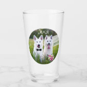 Romantische Hunde verheiratet Glas (Vorderseite)