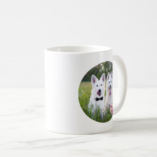 Romantische Hunde verheiratet Kaffeetasse (VorderseiteRechts)