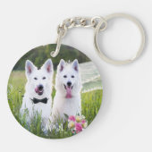 Romantische Hunde verheiratet Schlüsselanhänger (Rückseite)