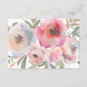 Romantische Hütte Blume Blush Blue Sage Begleitkarte (Rückseite)