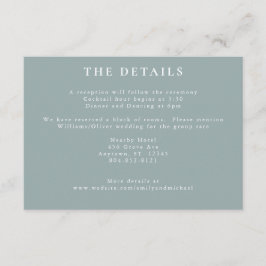 Romantische Hütte Blume Blush Blue Sage Begleitkarte