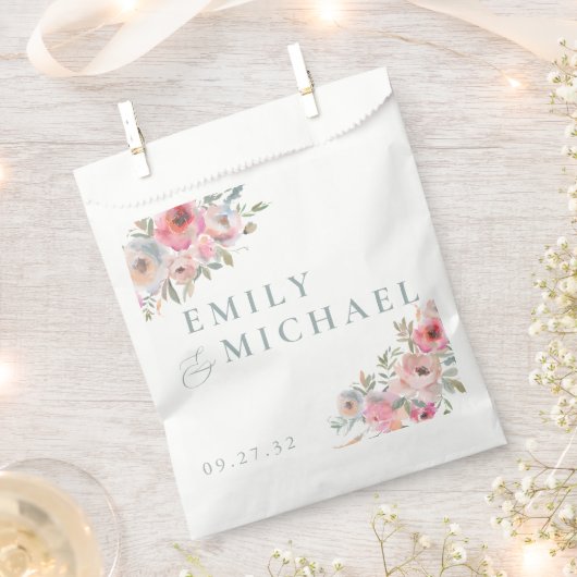 Romantische Hütte Blume Blush Blue Sage Geschenktütchen (Ausgeschnitten)