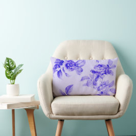 Romantische Hütte Vintage Rose Blauer Lila Lendenkissen