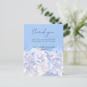 Romantische Hydrangea Blumenhochzeit Postkarte