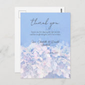 Romantische Hydrangea Blumenhochzeit Postkarte (Vorne/Hinten)