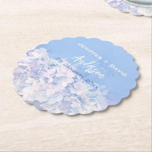 Romantische Hydrangeas Personalisiert Hochzeit Untersetzer