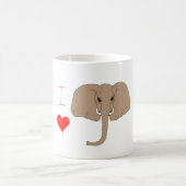 Romantische I-Liebe Elefanten Kaffee Tasse (Mittel)