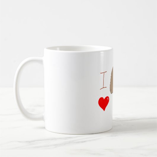 Romantische I-Liebe Elefanten Kaffee Tasse (Links)