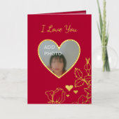 Romantische I-Liebe Sie hören Blumenflora Foto Foi (Vorderseite)