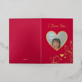 Romantische I-Liebe Sie hören Blumenflora Foto Foi (Äußere Ablage)